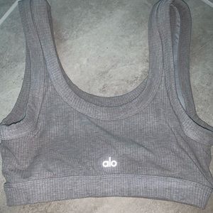 SOLD-Alo Yoga  Wellness Bra Grey 
Size S